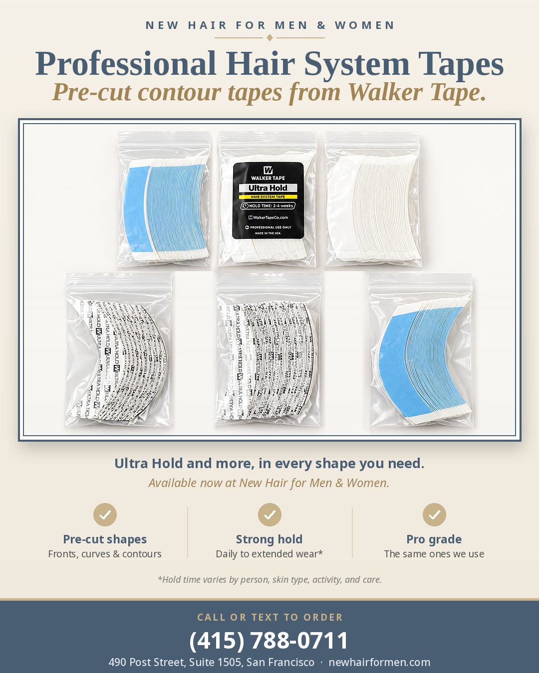 Walker Tape Strips Hair System